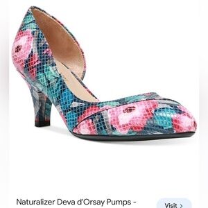 Neutralizers, ladies, size 10 floral high heels, snake, skin, print